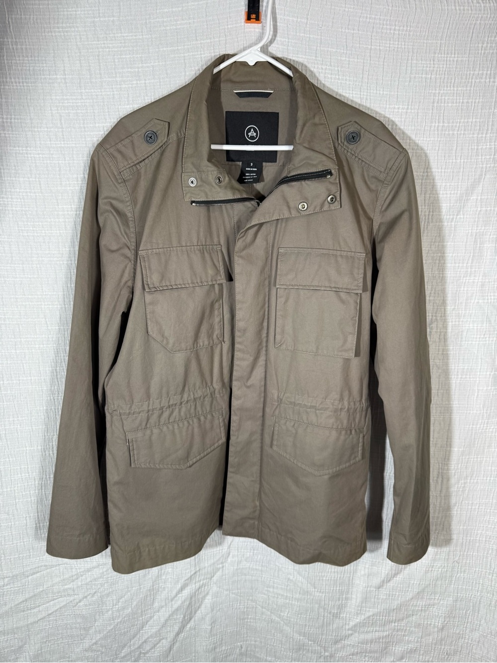 AETHER Apparel Men’s ETAProof Cotton M-65 Military Field Jacket Tan Grey Sz 3 L